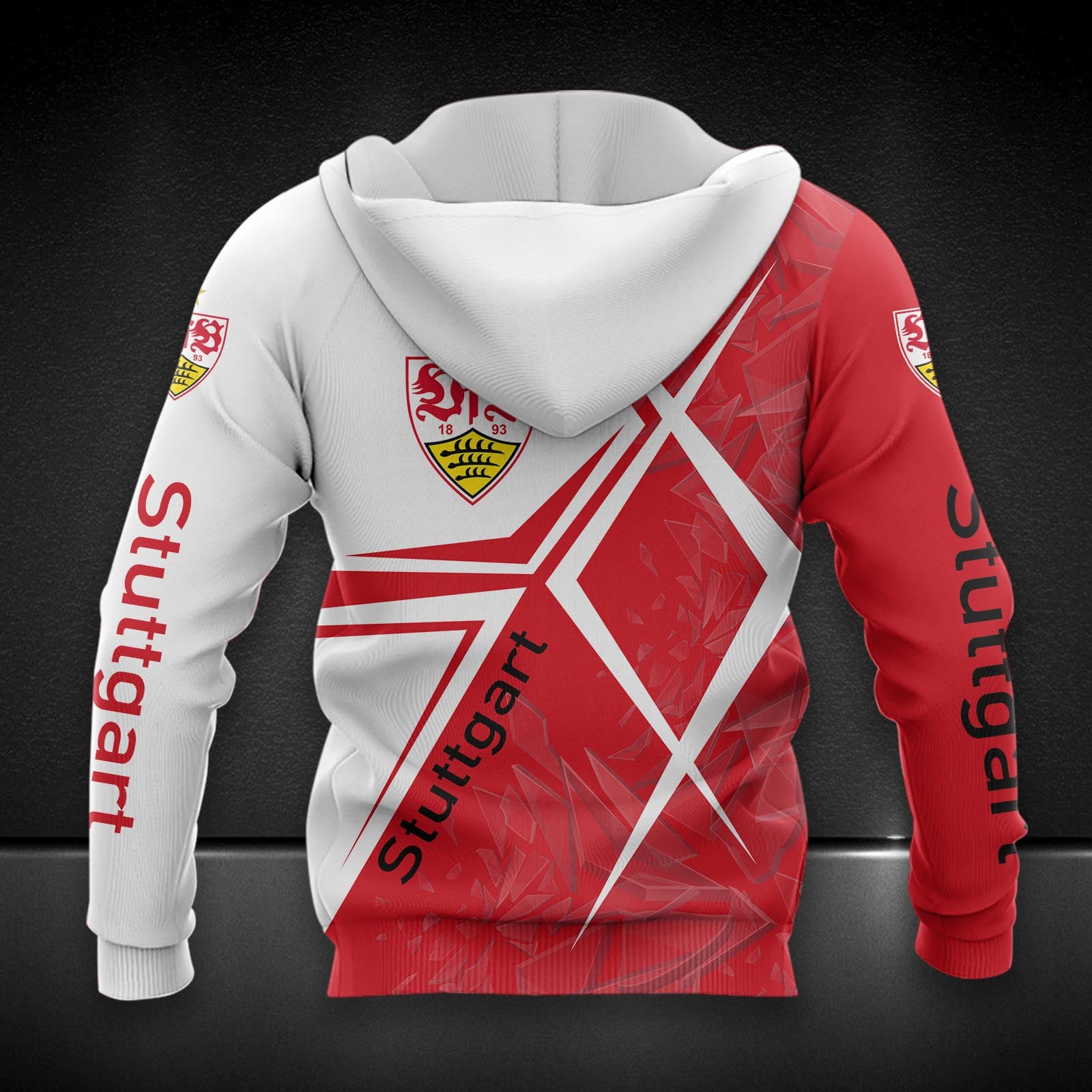 VfB Stuttgart Hoodie Herren | VfB Kapuzenpullover DDQQA90226 – Bild 2
