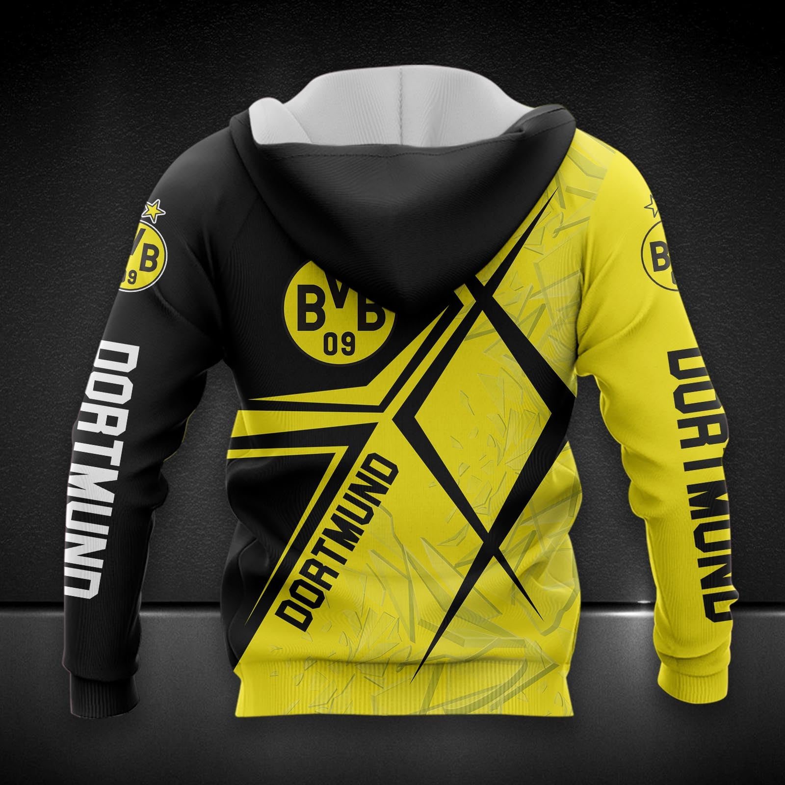 Borussia Dortmund Hoodie Zip Herren | BVB Kapuzenjacke mit Reißverschluss DDQQA90215 – Bild 2