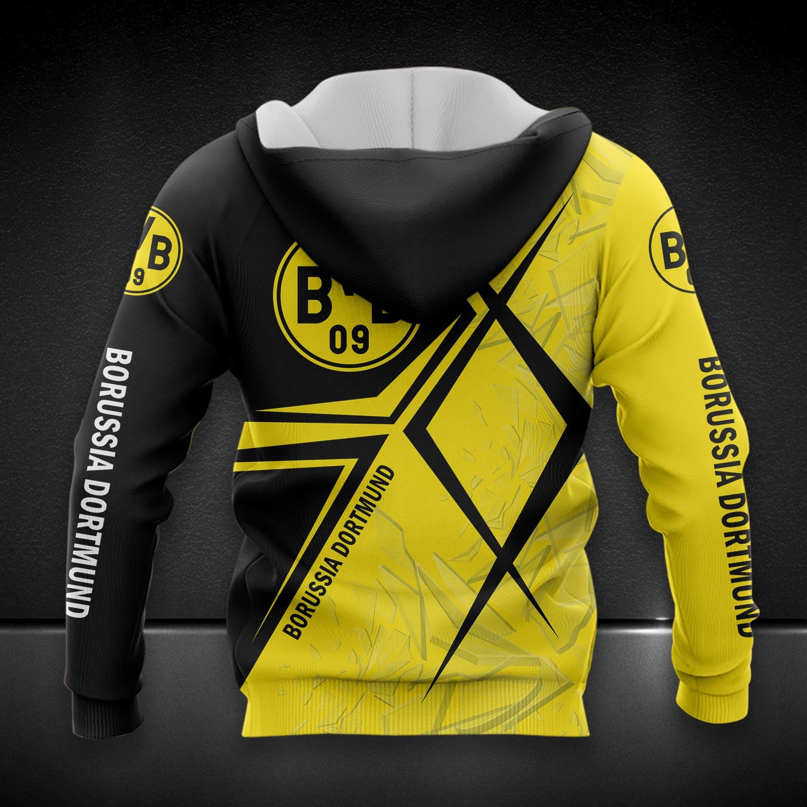 Borussia Dortmund II Hoodie Zip Herren | BVB II Kapuzenjacke mit Reißverschluss DDQQA90250 – Bild 2