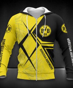Borussia Dortmund II Hoodie Zip Herren | BVB II Kapuzenjacke mit Reißverschluss DDQQA90250