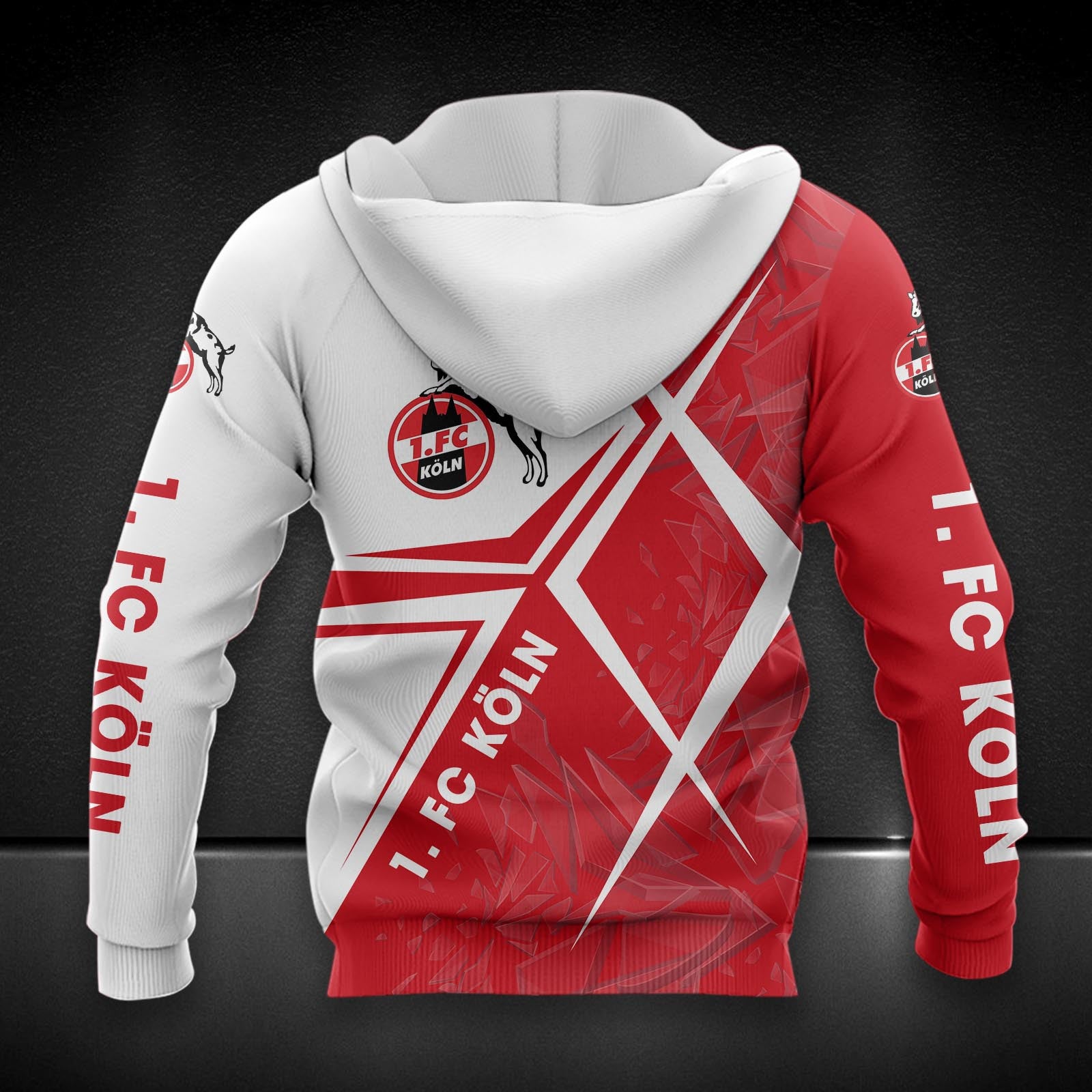 1. FC Köln Hoodie Herren | Effzeh Kapuzenpullover DDQQA90212 – Bild 2