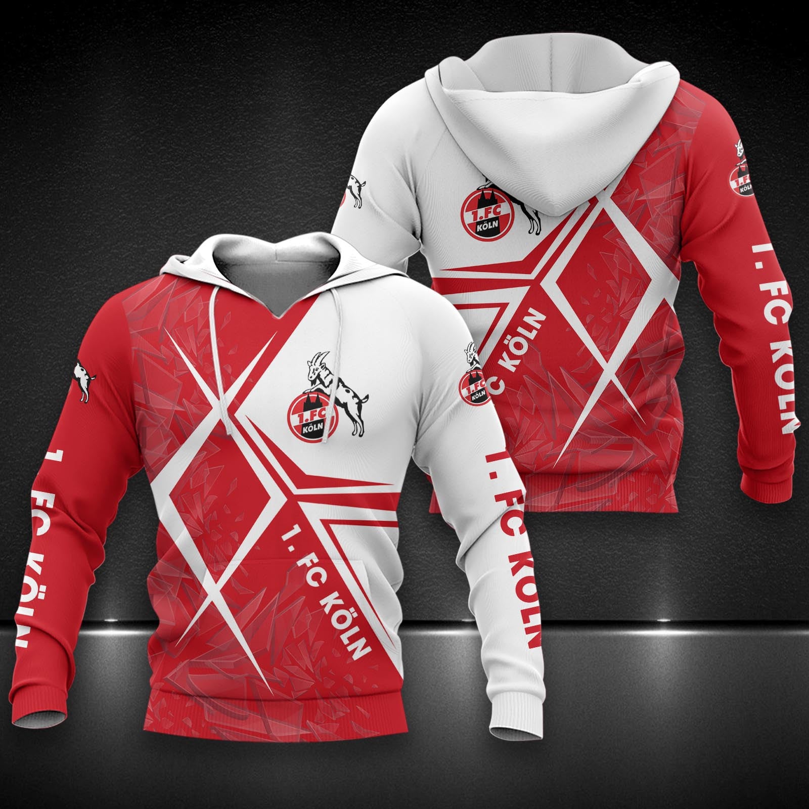 1. FC Köln Hoodie Herren | Effzeh Kapuzenpullover DDQQA90212