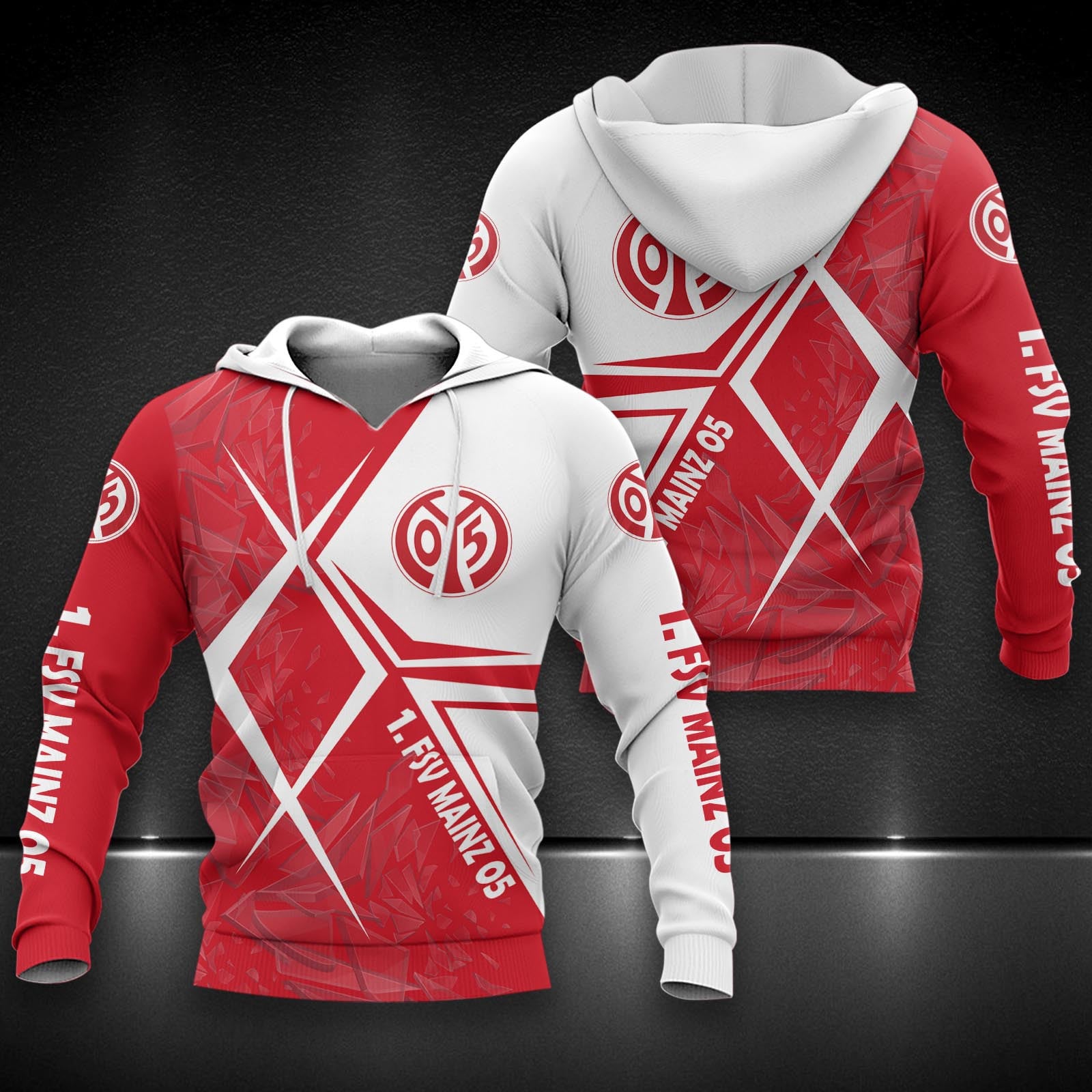 1. FSV Mainz 05 Hoodie Herren | Mainz 05 Kapuzenpullover DDQQA90213
