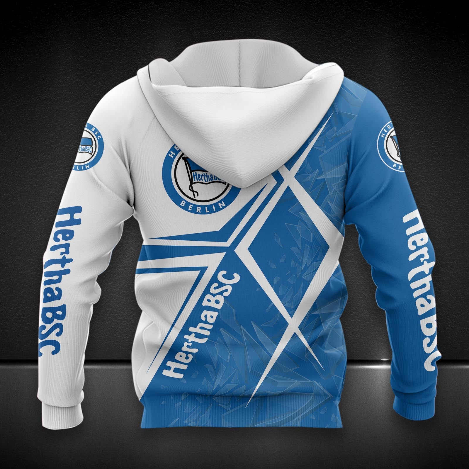 Hertha BSC Hoodie Herren | Hertha Kapuzenpullover DDQQA90220 – Bild 2