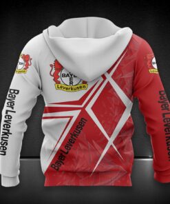 Alternative view of Bayer 04 Leverkusen Hoodie Zip Herren | B04 Kapuzenjacke mit Reißverschluss DDQQA90214