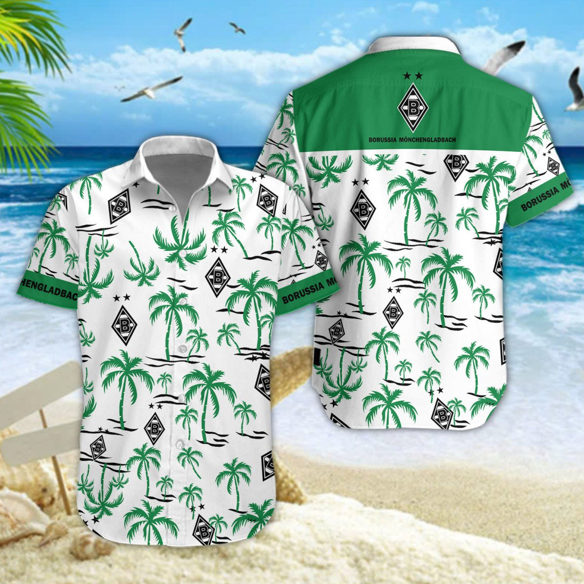 Hawaiihemd Borussia Mönchengladbach – Herren Sommerhemd Premium