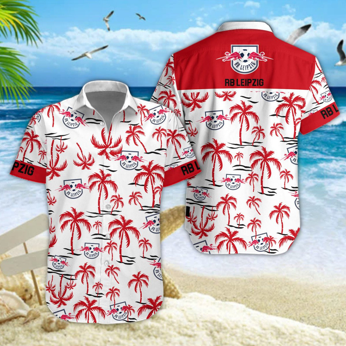 Hawaiihemd RB Leipzig – Herren Sommerhemd Premium