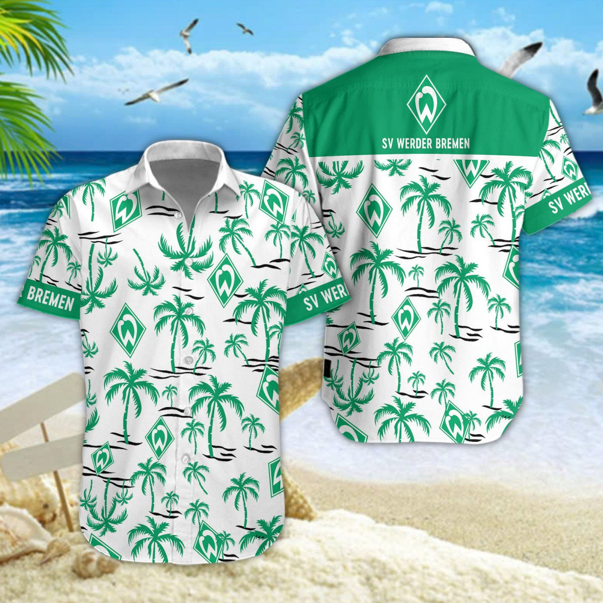 Hawaiihemd Werder Bremen – Herren Sommerhemd Premium