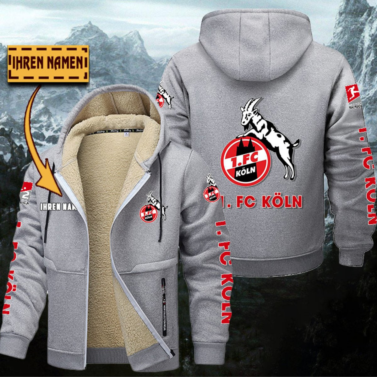 1. FC Köln Gefütterte Kapuzenjacke – Bild 5