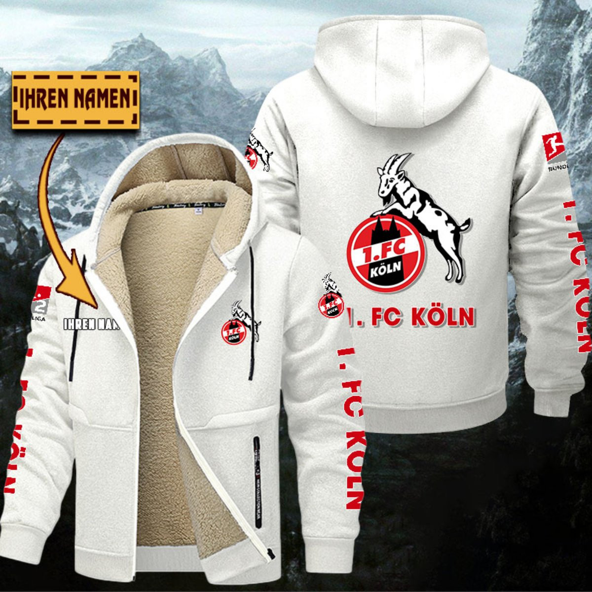 1. FC Köln Gefütterte Kapuzenjacke – Bild 8