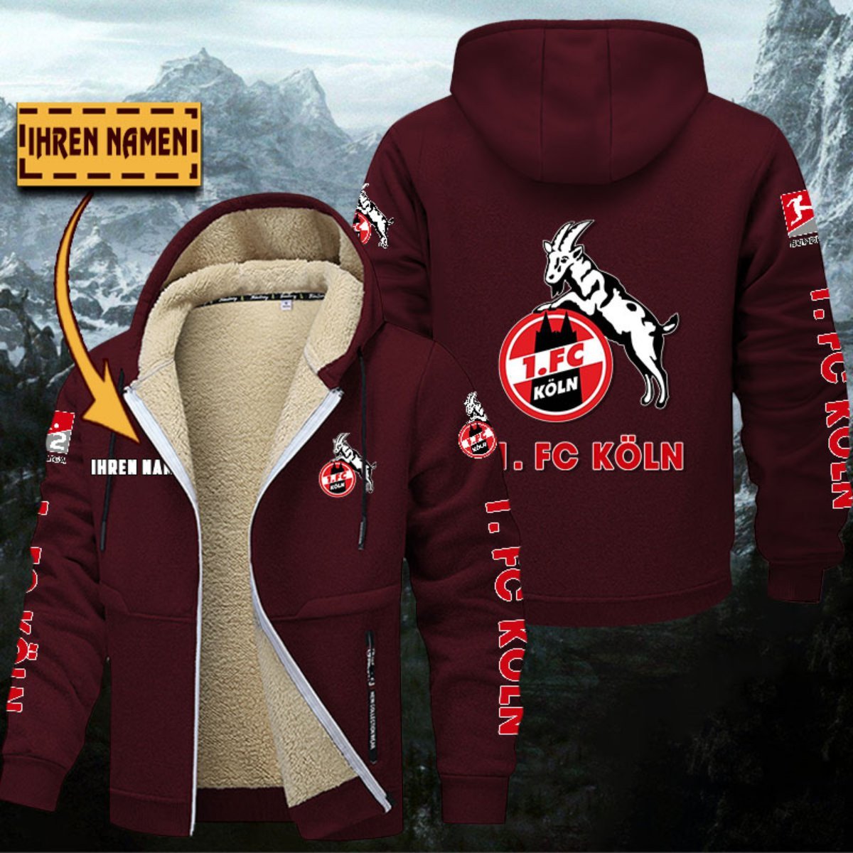 1. FC Köln Gefütterte Kapuzenjacke – Bild 9