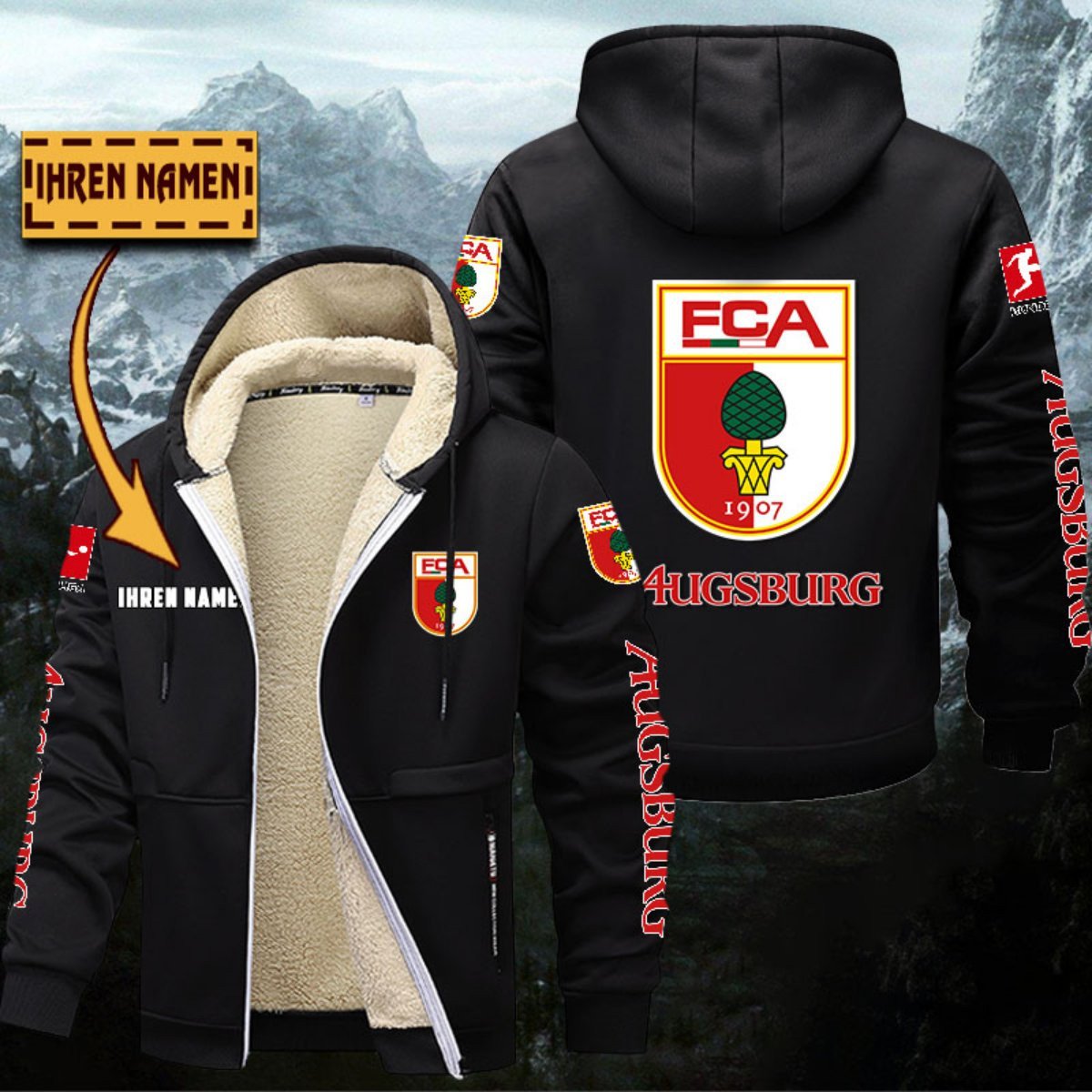 FC Augsburg Gefütterte Kapuzenjacke