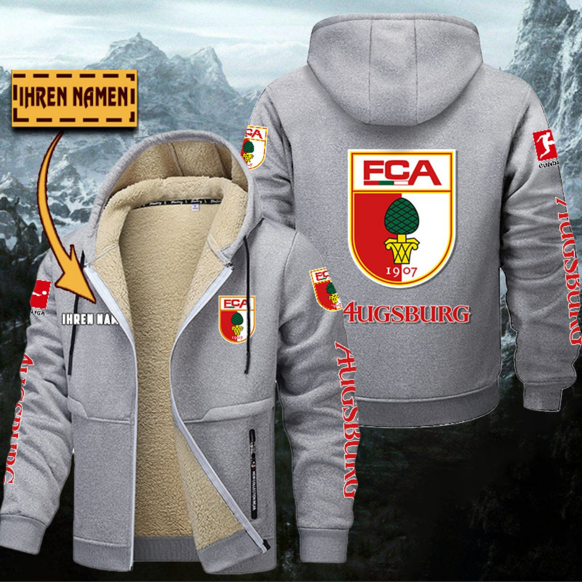 FC Augsburg Gefütterte Kapuzenjacke – Bild 5