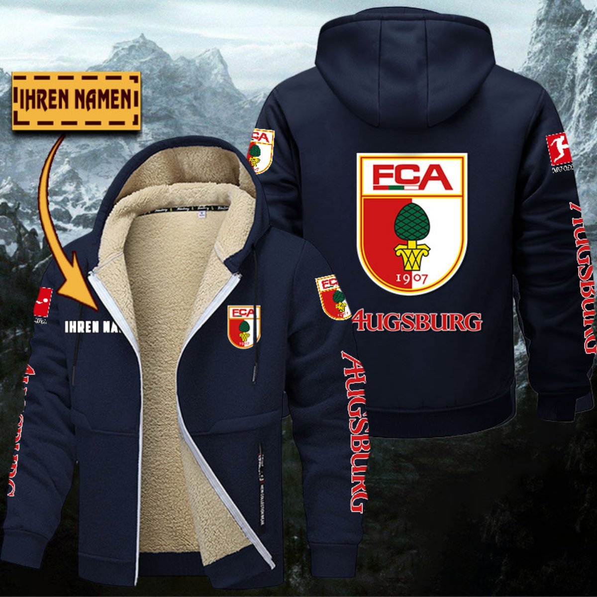 FC Augsburg Gefütterte Kapuzenjacke – Bild 6