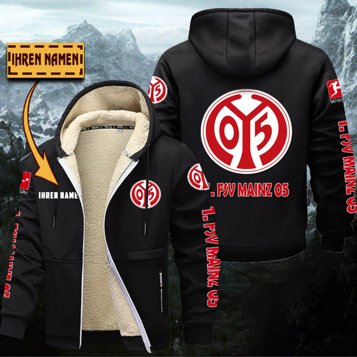 1. FSV Mainz 05 Gefütterte Kapuzenjacke