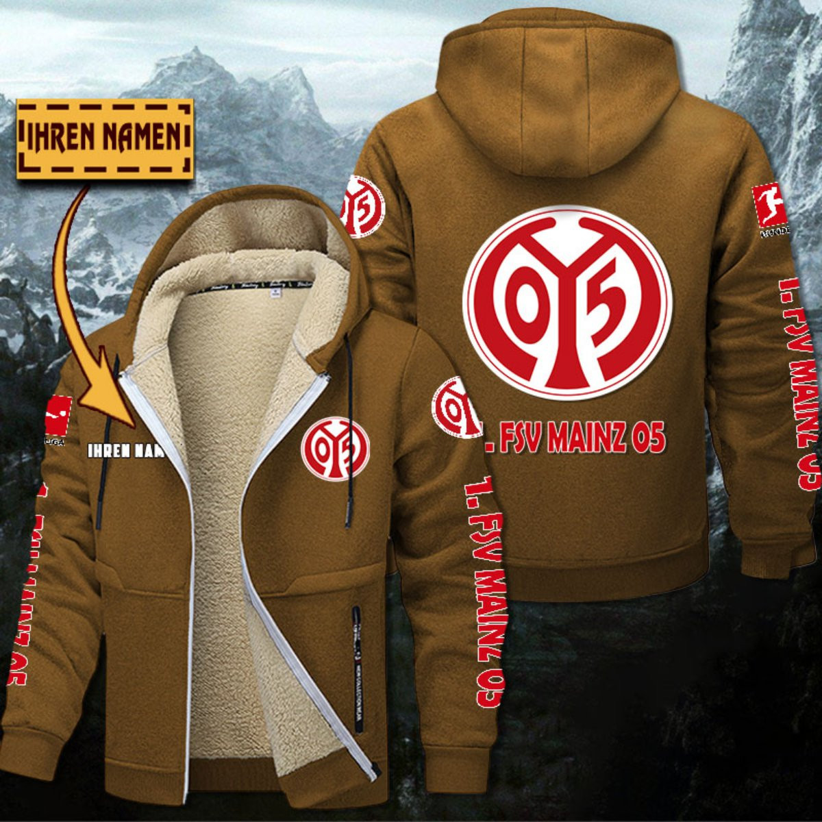 1. FSV Mainz 05 Gefütterte Kapuzenjacke – Bild 3