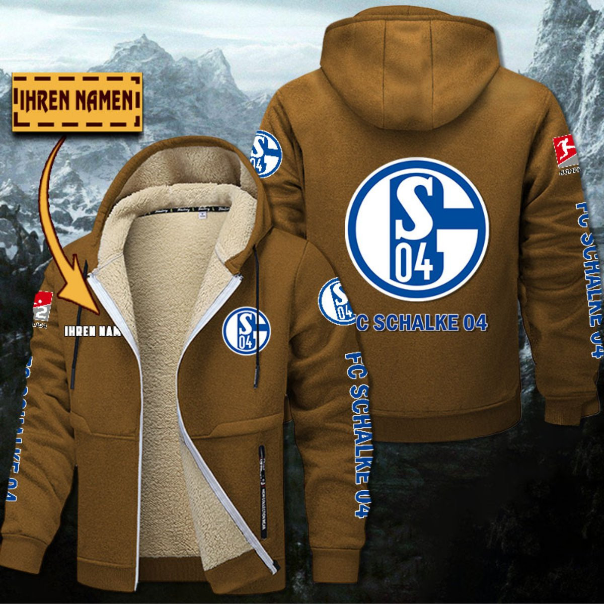 Schalke 04 Gefütterte Kapuzenjacke – Bild 4