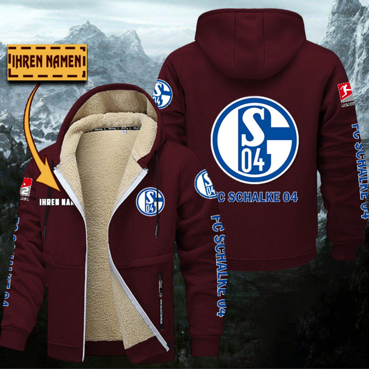 Schalke 04 Gefütterte Kapuzenjacke – Bild 9