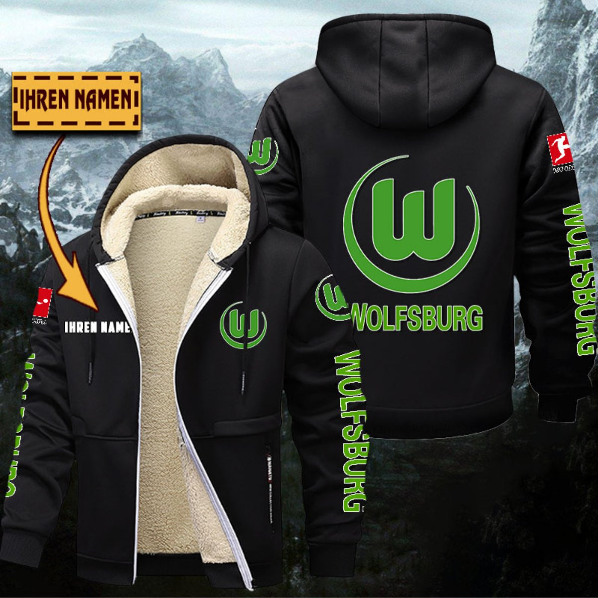 VfL Wolfsburg Gefütterte Kapuzenjacke – Bild 9