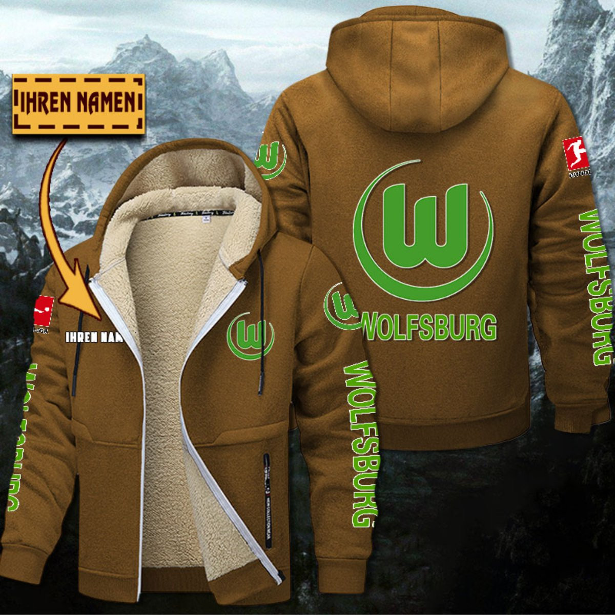 VfL Wolfsburg Gefütterte Kapuzenjacke – Bild 2