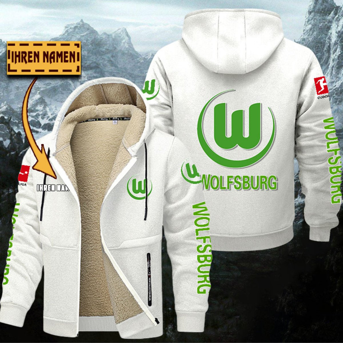 VfL Wolfsburg Gefütterte Kapuzenjacke – Bild 7