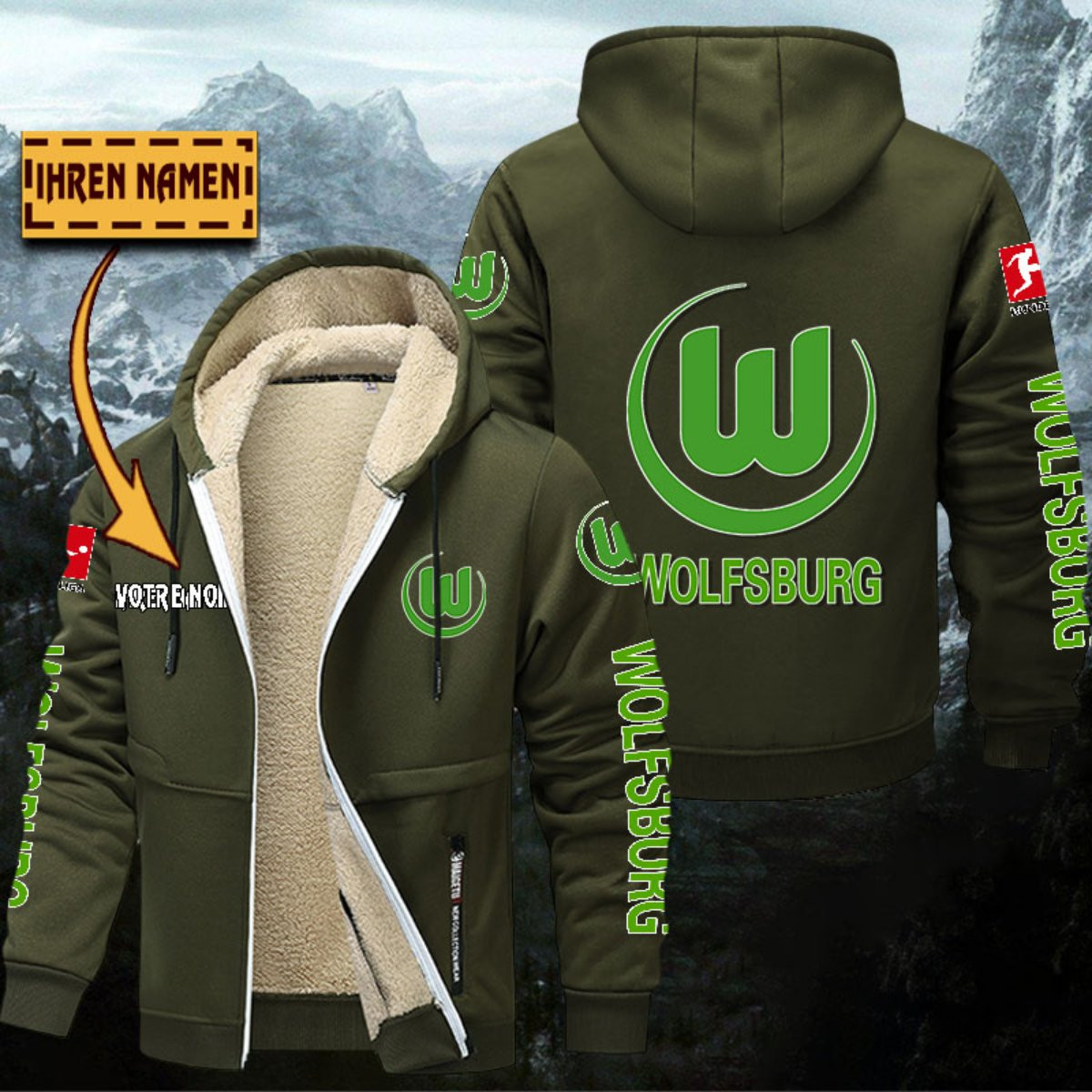 VfL Wolfsburg Gefütterte Kapuzenjacke