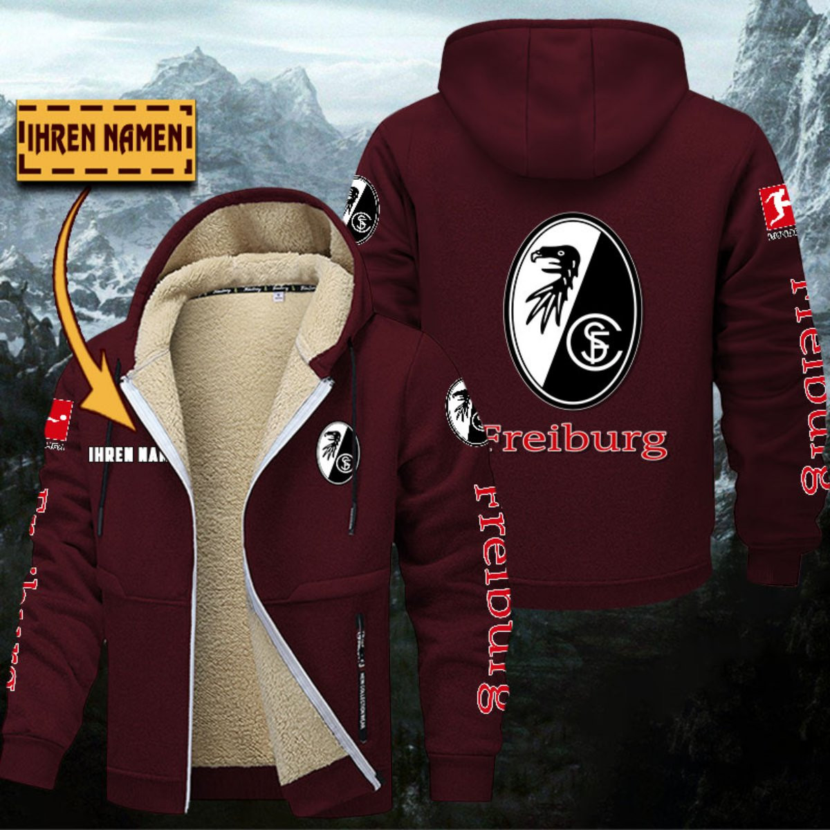 SC Freiburg Gefütterte Kapuzenjacke – Bild 9