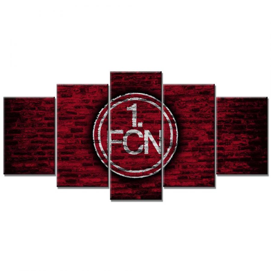 1. FC Nürnberg Dunkelrote Ziegelwand FCN Leinwandbilder – Bild 6