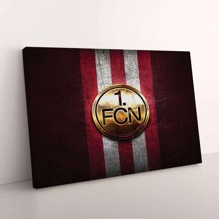 1. FC Nürnberg Roter Metallhintergrund FCN Leinwandbilder – Bild 7