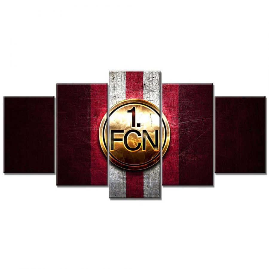 1. FC Nürnberg Roter Metallhintergrund FCN Leinwandbilder – Bild 6