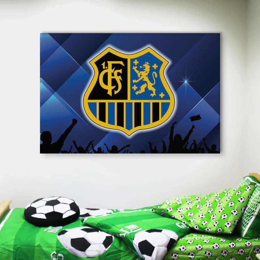 1. FC Saarbrücken Spielfeld Glücklicher Fan Leinwandbilder – Bild 4