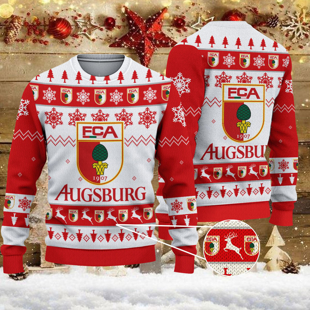 Weihnachtspullover FC Augsburg – Ugly Christmas Sweater