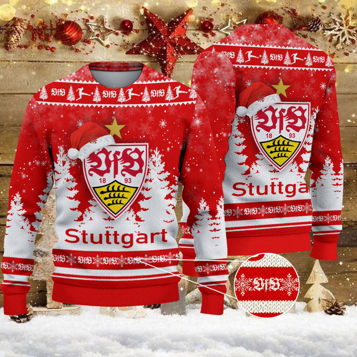 Weihnachtspullover VfB Stuttgart – Ugly Christmas Sweater