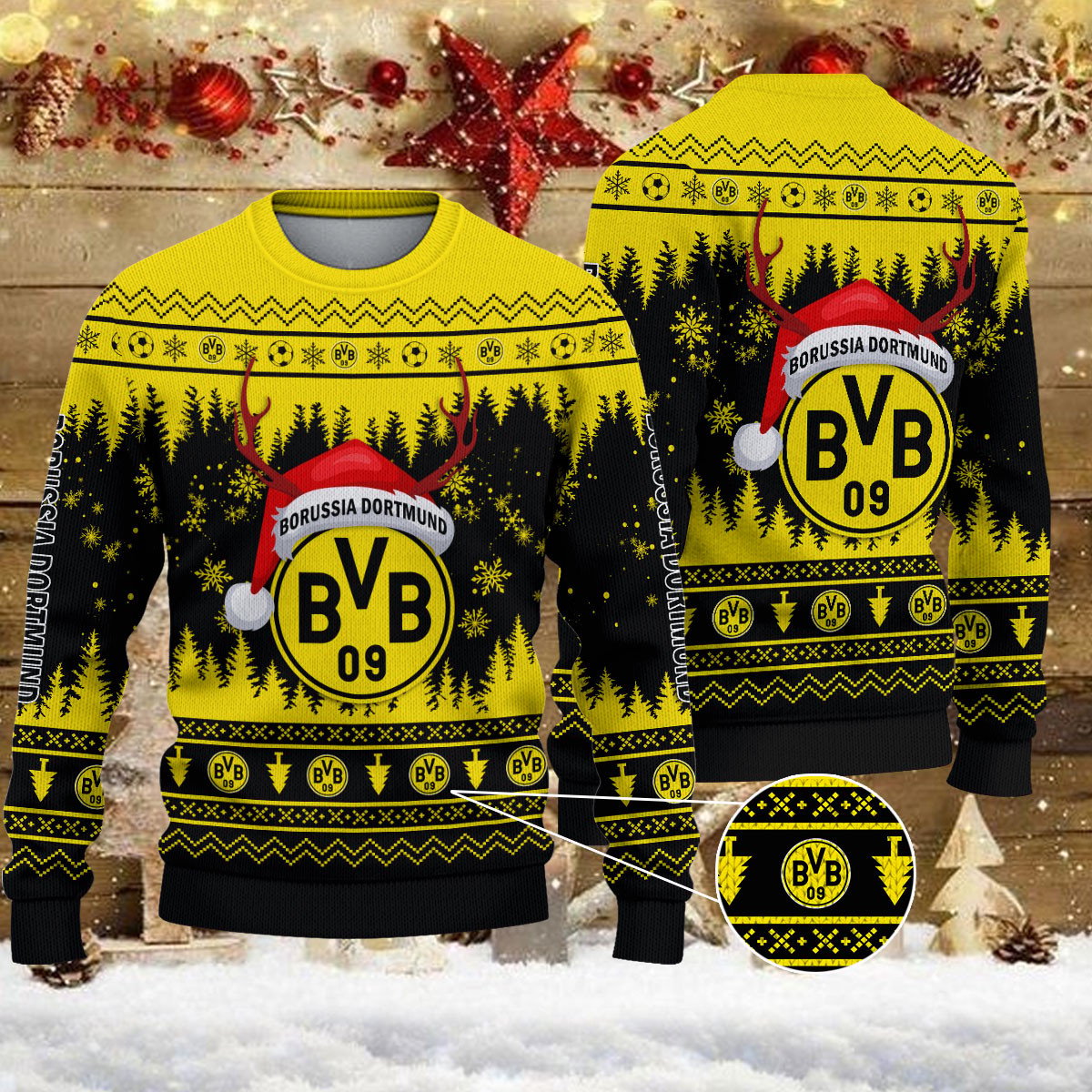 Weihnachtspullover Borussia Dortmund II – Ugly Christmas Sweater