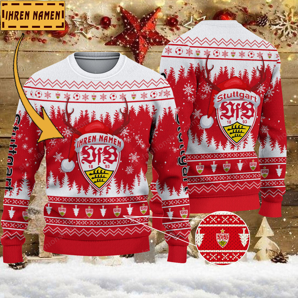 Weihnachtspullover VfB Stuttgart – Ugly Christmas Sweater
