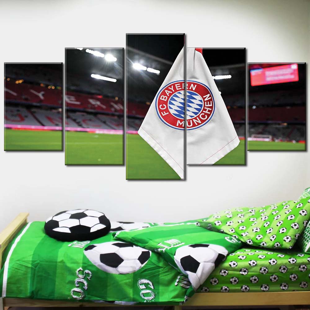 FC Bayern München Allianz Arena Spielfeld Mia san mia 10 FCB Leinwandbilder – Bild 2