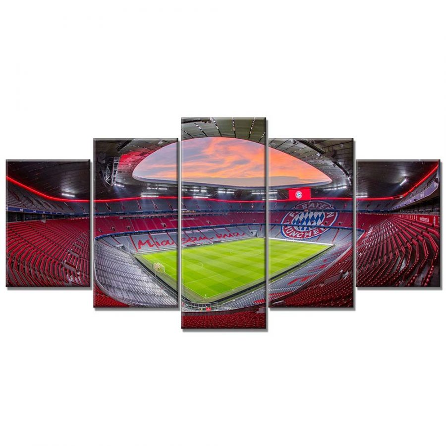 FC Bayern München Allianz Arena Spielfeld Mia san mia 11 FCB Leinwandbilder – Bild 6