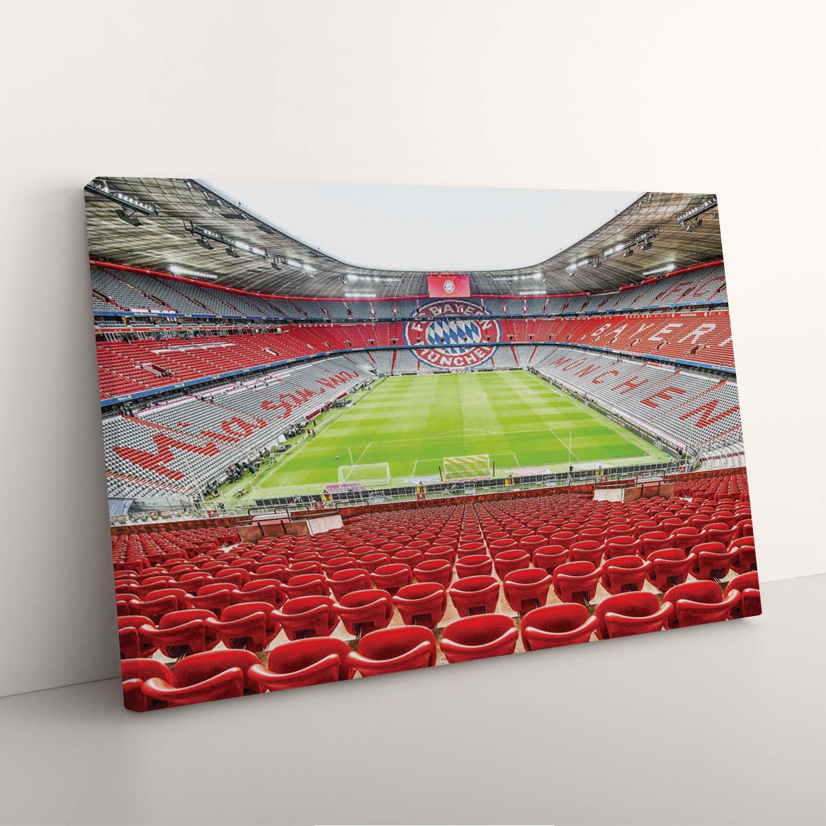 FC Bayern München Allianz Arena Spielfeld Mia san mia 12 FCB Leinwandbilder – Bild 3