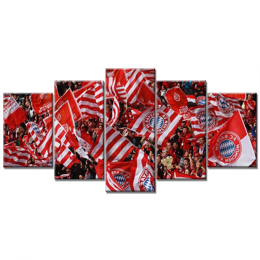 FC Bayern München Allianz Arena Spielfeld Mia san mia 13 FCB Leinwandbilder – Bild 6