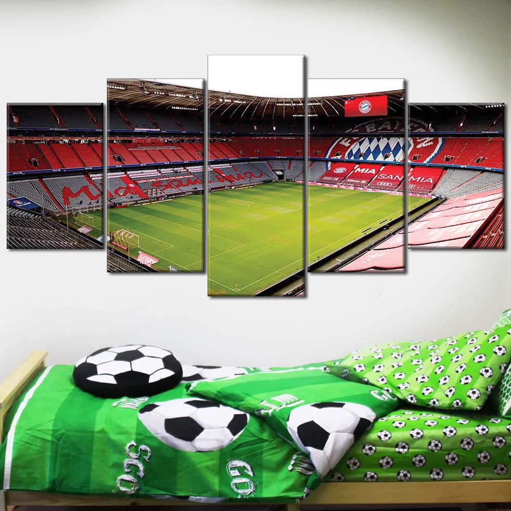 FC Bayern München Allianz Arena Spielfeld Mia san mia 14 FCB Leinwandbilder – Bild 2