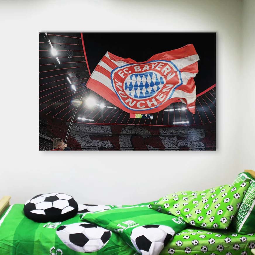 FC Bayern München Allianz Arena Spielfeld Mia san mia 15 FCB Leinwandbilder – Bild 4