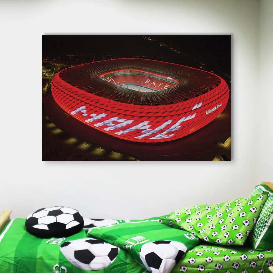 FC Bayern München Allianz Arena Spielfeld Mia san mia 16 FCB Leinwandbilder – Bild 4