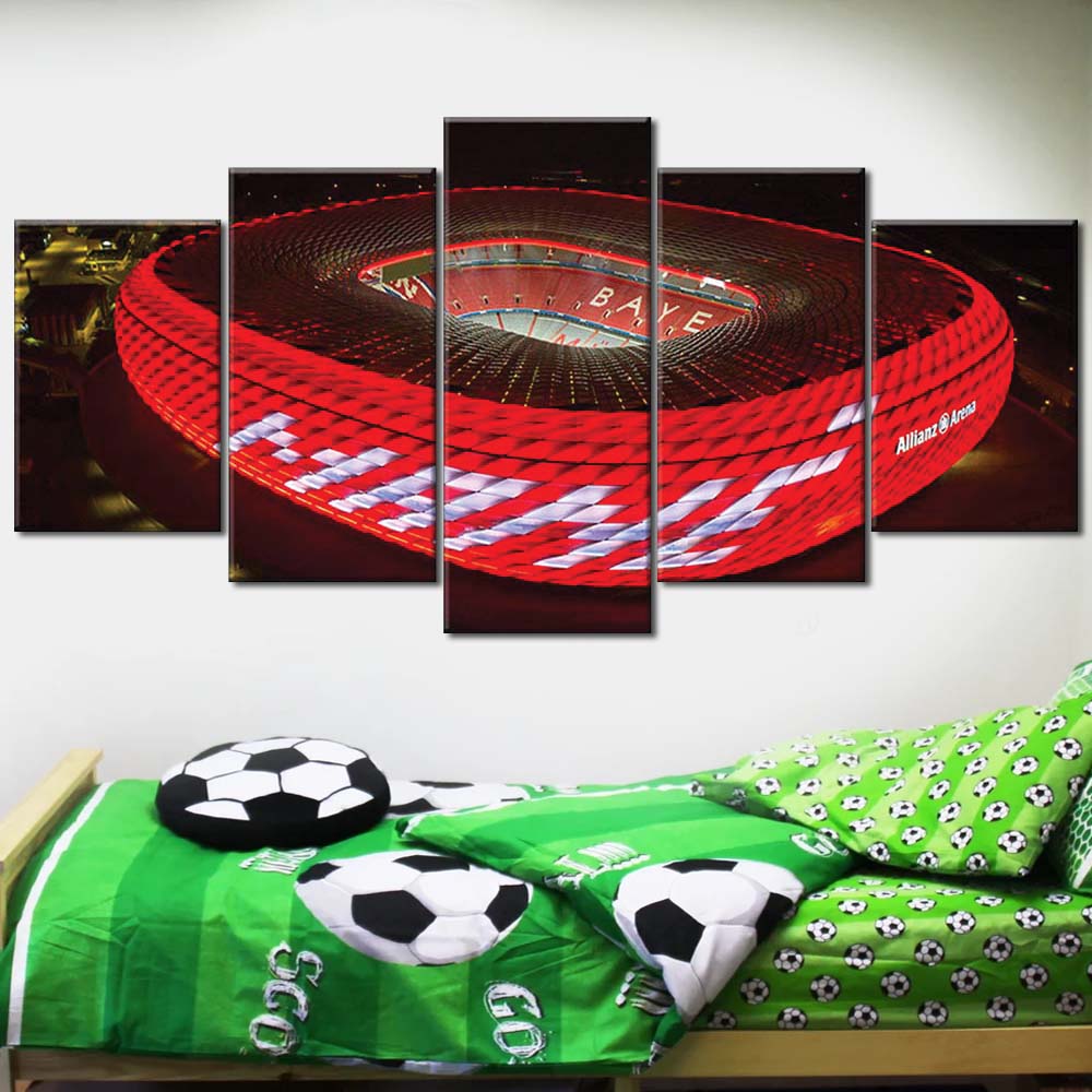 FC Bayern München Allianz Arena Spielfeld Mia san mia 16 FCB Leinwandbilder – Bild 2