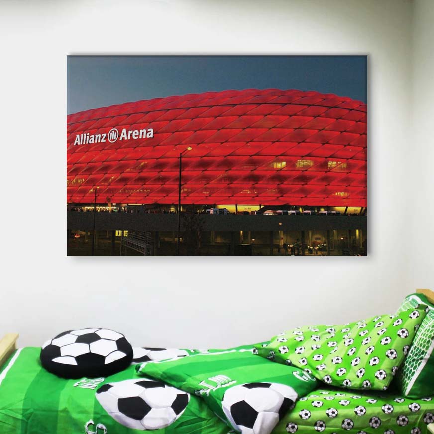 FC Bayern München Allianz Arena Spielfeld Mia san mia 17 FCB Leinwandbilder – Bild 4