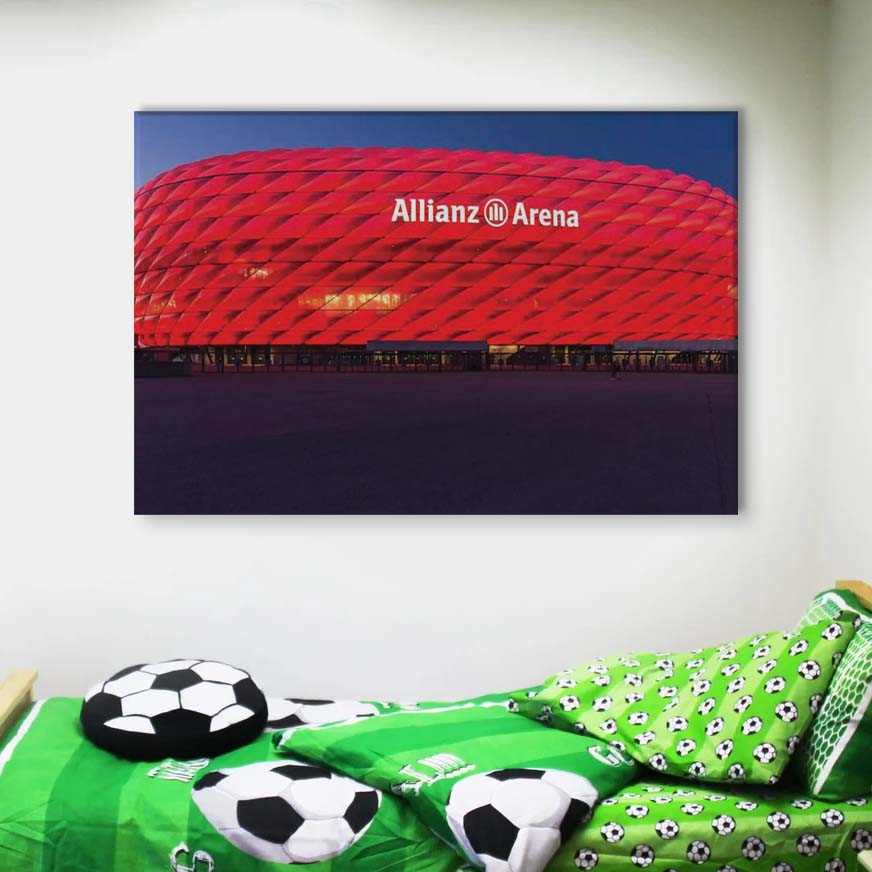 FC Bayern München Allianz Arena Spielfeld Mia san mia 18 FCB Leinwandbilder – Bild 4