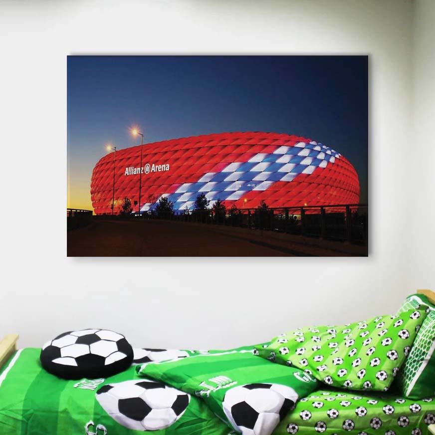 FC Bayern München Allianz Arena Spielfeld Mia san mia 21 FCB Leinwandbilder – Bild 4