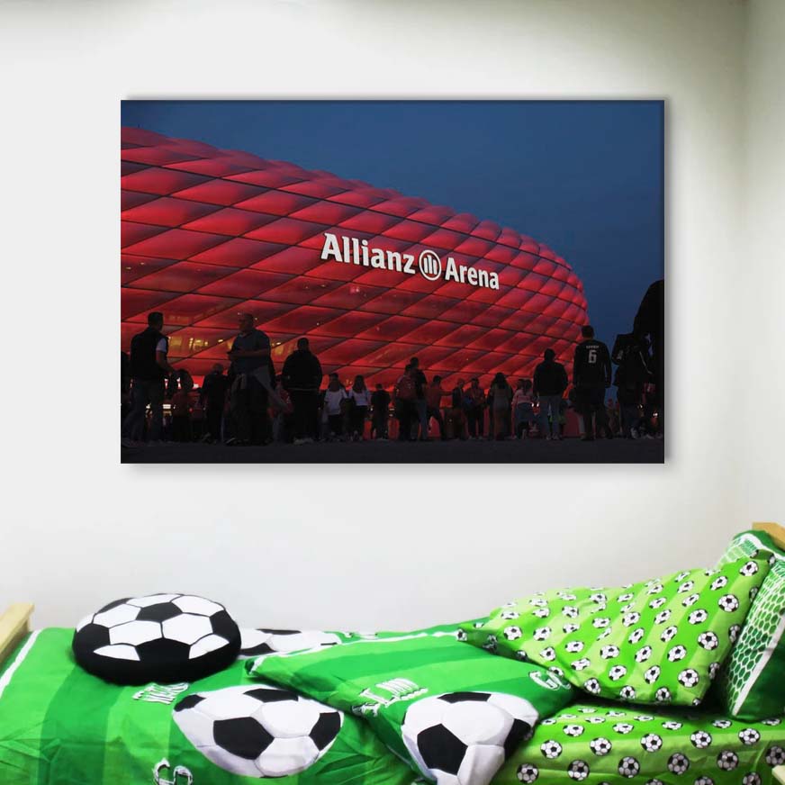 FC Bayern München Allianz Arena Spielfeld Mia san mia 23 FCB Leinwandbilder – Bild 4
