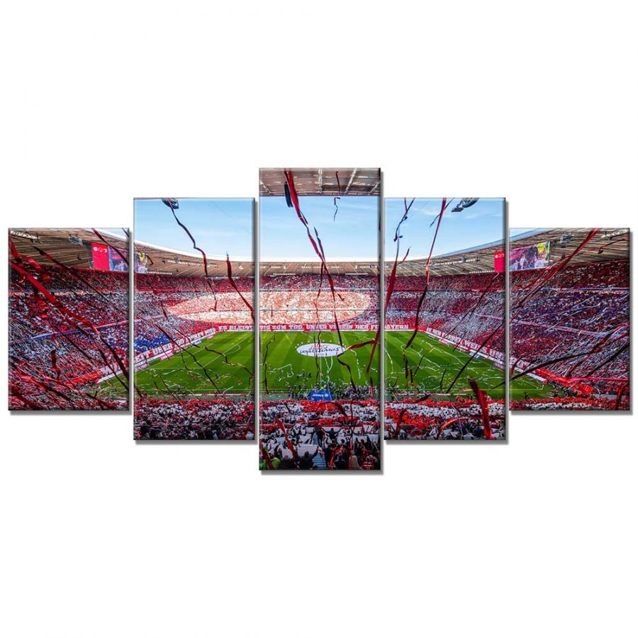 FC Bayern München Allianz Arena Spielfeld Mia san mia 3 FCB Leinwandbilder – Bild 6