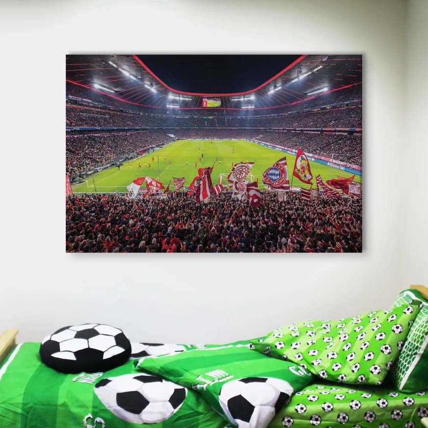 FC Bayern München Allianz Arena Spielfeld Mia san mia 4 FCB Leinwandbilder – Bild 4