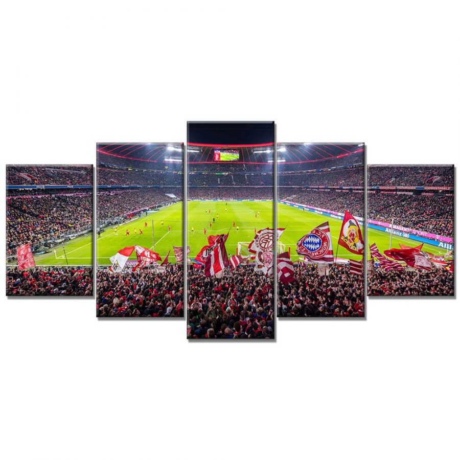 FC Bayern München Allianz Arena Spielfeld Mia san mia 4 FCB Leinwandbilder – Bild 6